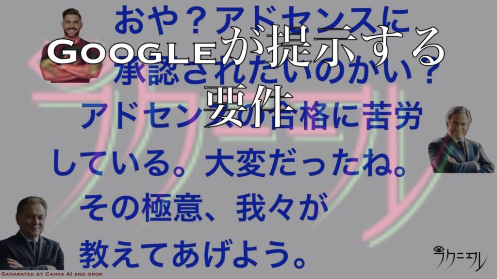 Googleが提示している「アドセンス使用の要件」
