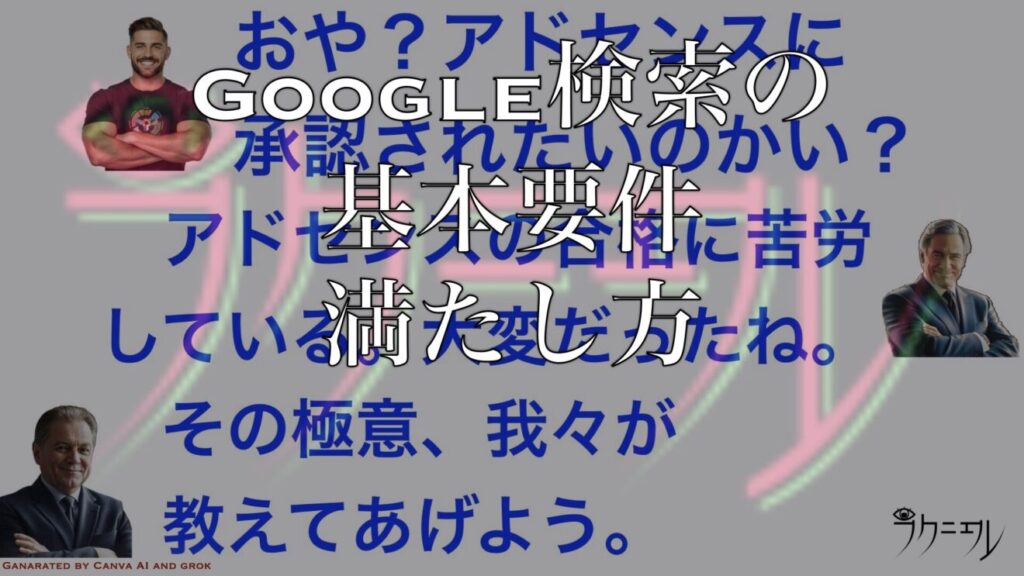 アドセンスの「Google 検索の基本事項」の満たし方