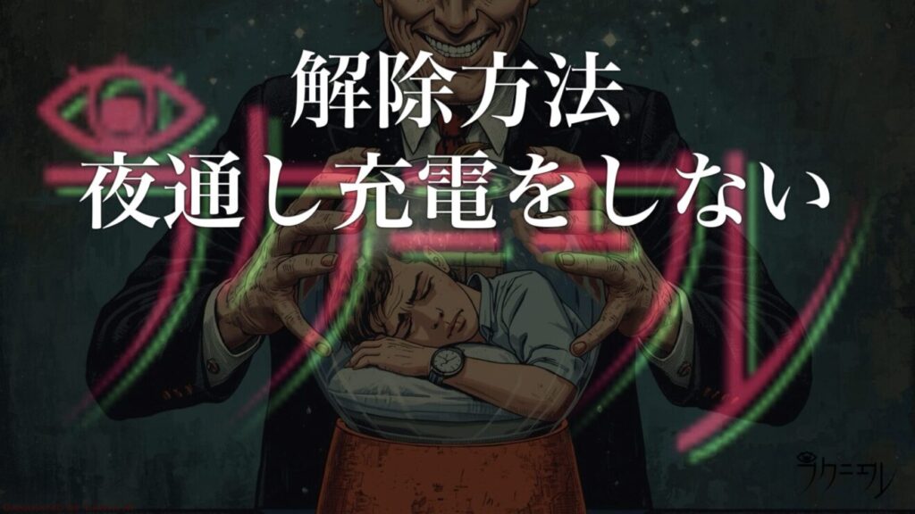 充電の最適化の強制化の解除方法①：夜通し充電を避けて運用する