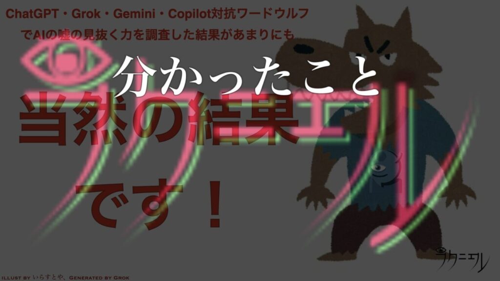 AI対抗ワードウルフの検証で分かったこと